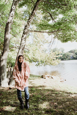 Fleece Open Front Coat