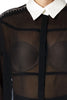 Sheer Me Button Up Blouse