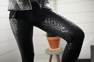 Black Leopard Leggings