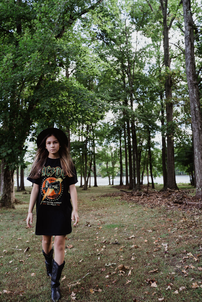 acdc t shirt dress AC/DC Oversized Ladies T-Shirt Dress