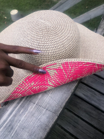 Pink Fern Beach Hat