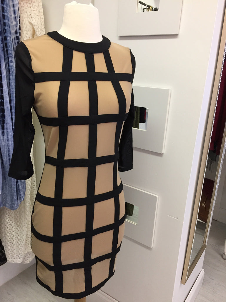 Checkered Sheer Dress