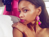 Pom Beaded Earrings