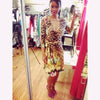 Leopard Floral Wrap Dress