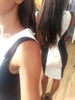 Black + White Slit Dress
