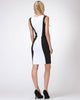 Black + White Slit Dress