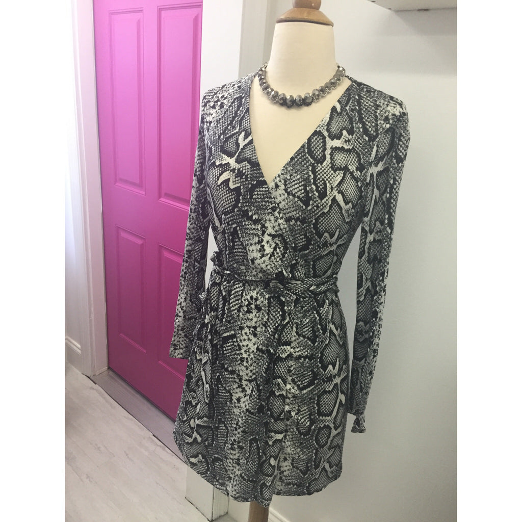 Ark & Co Reptile Wrap Dress GlitterBuzzStyle Boutique Ark & Co Reptile Wrap Dress GlitterBuzzStyle Boutique